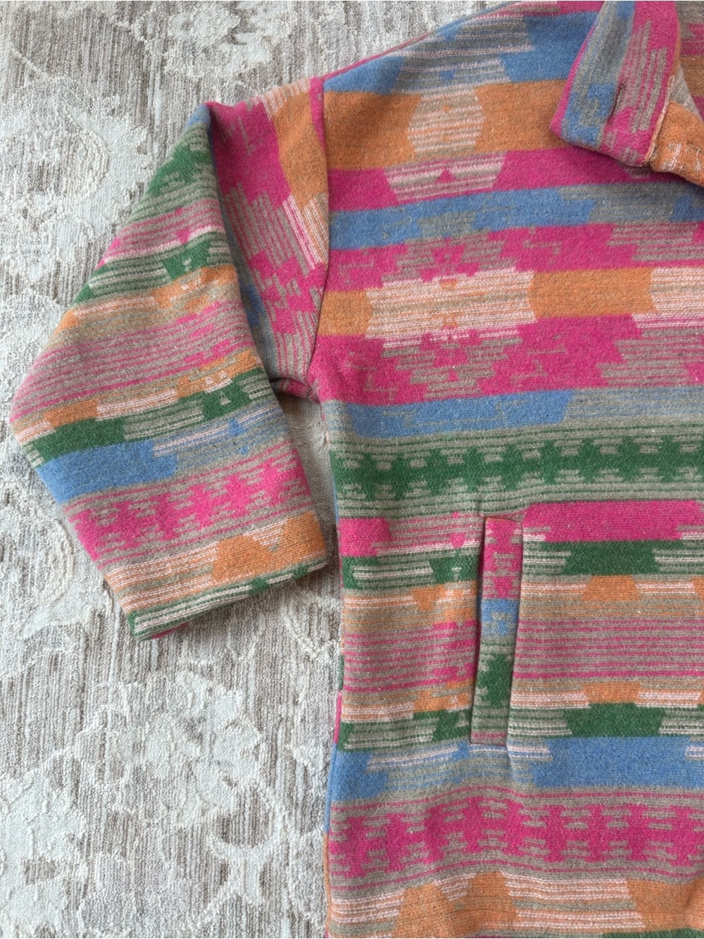 Outdoor Collection Wool Blend Multi Color Aztec Boho Geometric Pattern Jacket- M - Picture 3 of 9